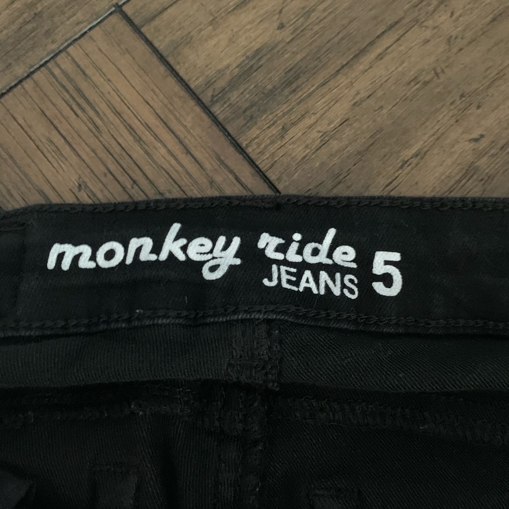 Monkey Ride Black Skinny Ripped Knee Jeans - Picture 2 of 10